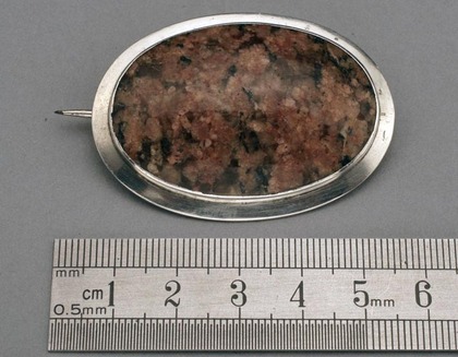 Scottish Provincial Silver and Granite Brooch - Aberdeen